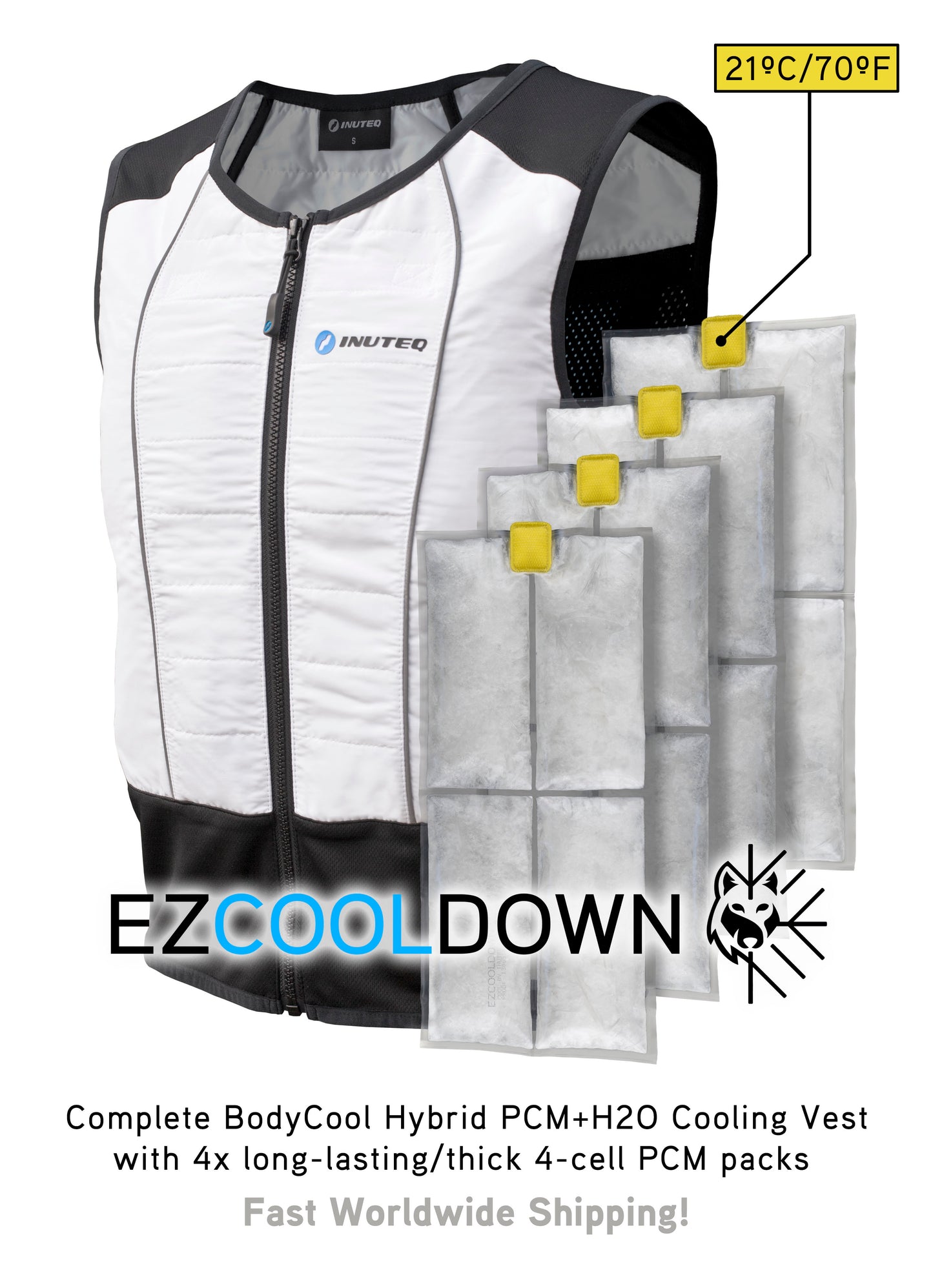 Complete BodyCool Hybrid PCM + H2O Cooling Vest