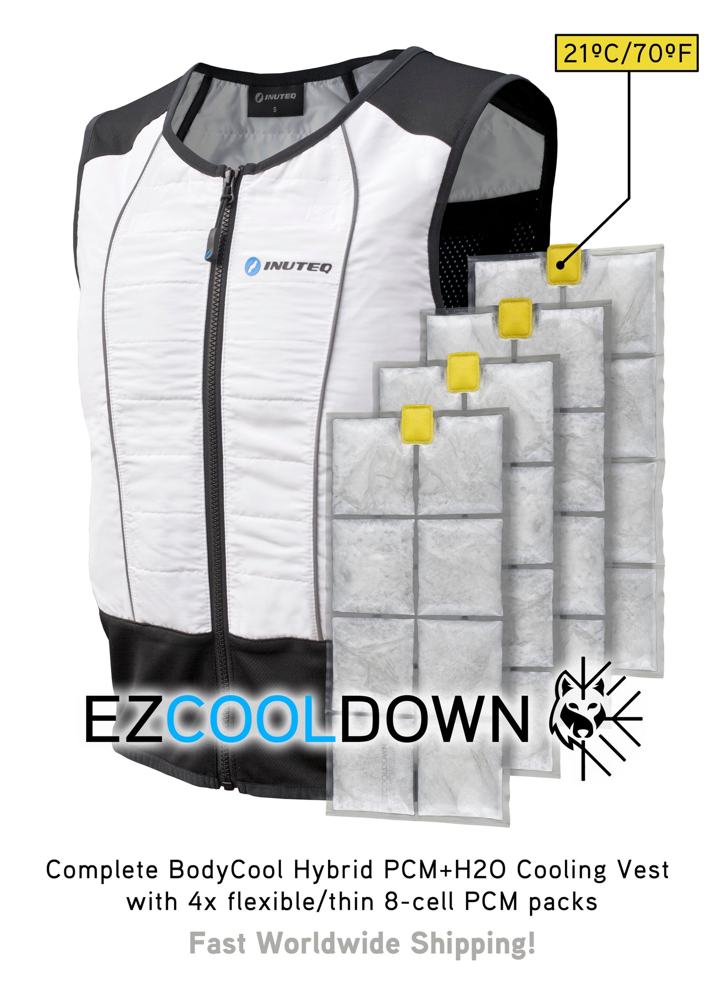 Complete BodyCool Hybrid PCM + H2O Cooling Vest